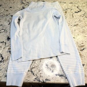 Hanna Andersson Blue Striped Kids Pajama Set